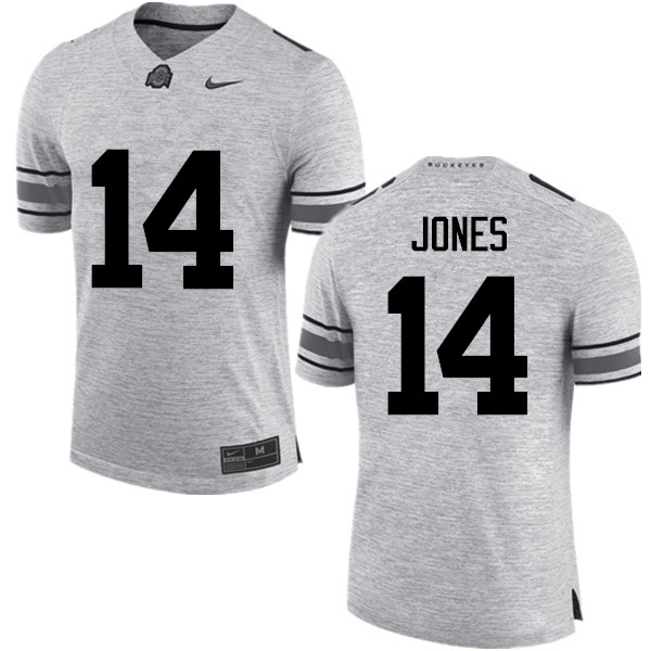 Men Ohio State Buckeyes #14 Keandre Jones College Football Jerseys Game-Gray